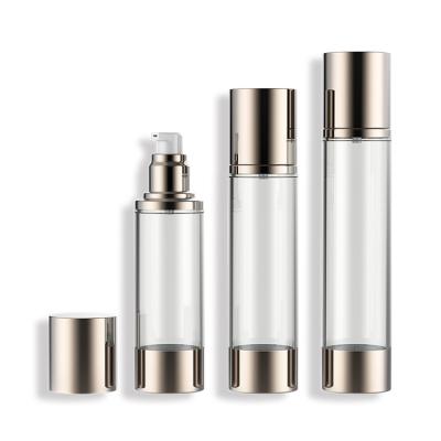 China Customized Cosmetic Lotion Packaging 80ml 100ml 120ml Clear Airless Container for sale
