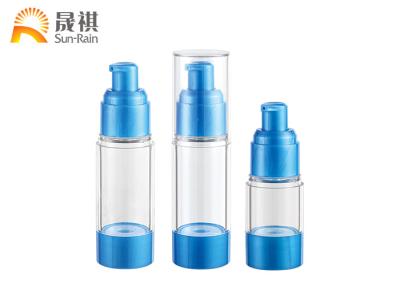 China 15ml 30ml 50ml Airless Cosmetic Bottle Blue AS Bottle For Lotion Cream SR-2108E for sale