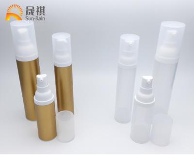 China Plastic AS Airless Lotion Pump Bottles 30ml 50ml 80ml Cosmetic Packaging SR2109 for sale
