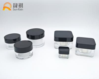 China Cream Plastic Cosmetic Jars Acrylic 5g For Eye Cream Sample Packaging for sale