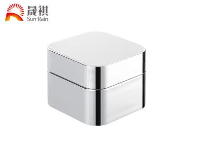 China Luxury Square Cosmetic Cream Jars , 50g Acrylic Cosmetic Containers For Packaging for sale