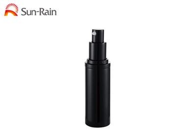 China Black Airless Pump Bottle Slim Aluminum Cosmetic Packaging 15ml 30ml 50ml for sale