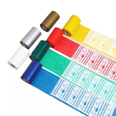 China Barway Thermal Transfer Blue/Green/Red/White/Gold/Silver Wax Ribbon For Barcode Label Printer à venda