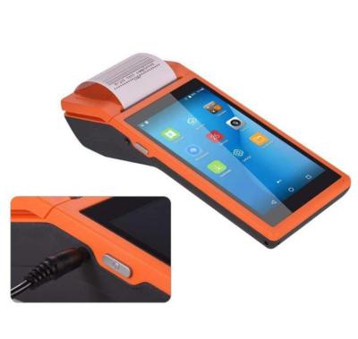 China BT WIFI Handheld Point Of Sale Terminal Orange Portable Billing POS Machine for sale