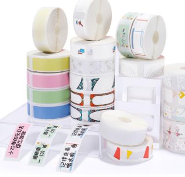 China D11 Printer Sticky Label Roll 15x50mm Coloured Sticky Labels On A Roll for sale