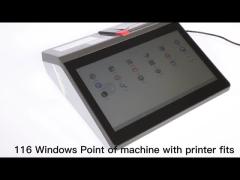 Win 10 Pro OS Android System 11.6“ POS Terminal Machine With 80mm Printer