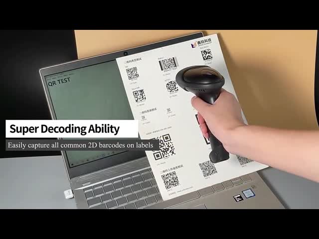 Plastic 1D 2D Barcode Reader Warehouse Omnidirectional Barcode Scanner