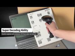 Plastic 1D 2D Barcode Reader Warehouse Omnidirectional Barcode Scanner