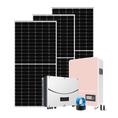 China 3KW To 20KW Residential Solar Energy System MPPT Hybrid Solar Panel System for sale