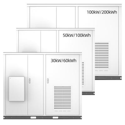 중국 60KWh To 200kWh Portable Energy Storage Cabinet For Industrial High Capacity Outdoor Use 판매용