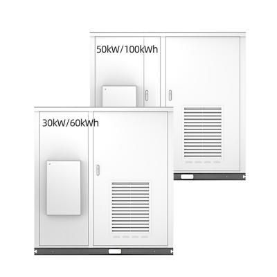China 30kW Outdoor Cabinet Energy Storage System 100kWh Solar Energy Storage Cabinet With Inverter Te koop
