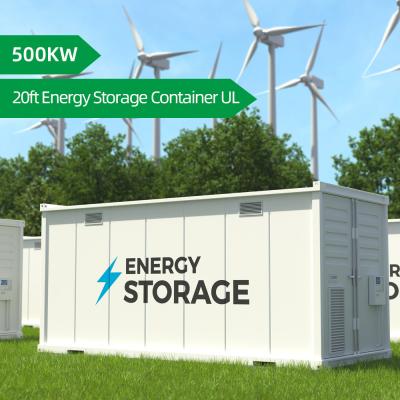 China Container Battery Energy Storage System 500kwh 20ft Lithium Batteries Power Storage Container en venta