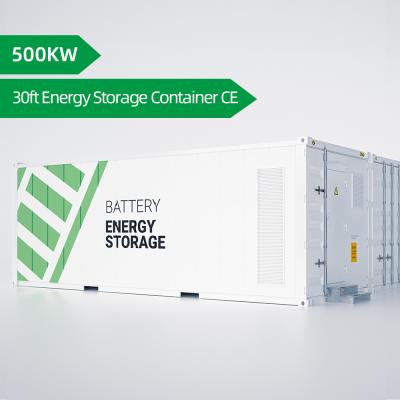 China 30ft CE Renewable Energy Storage Container Battery 500kw Lifepo4 Battery Container for sale