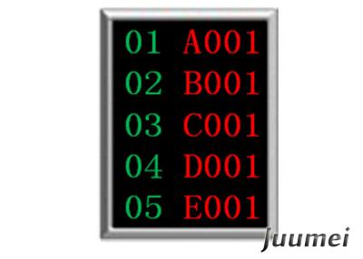 China Exhibición simbólica del contador/de la caja de la matriz de punto de la función de la exhibición del número de la cola y del número del uso de la cola interior de Juumei LED en venta
