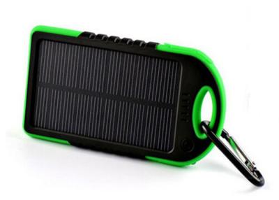 China Outdoor Waterproof Solar Power Bank 5000 MAh , Portable Solar Battery Charger for sale