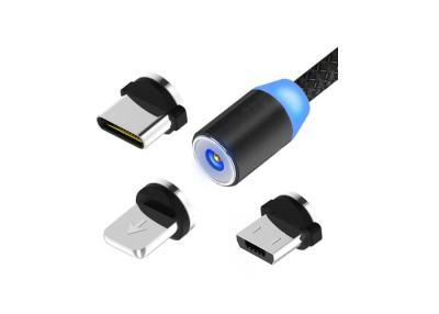 China Phone Accessories Mobile USB Cable Micro Braided 3 In 1 USB Charging Cable for sale