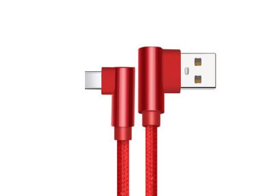 China Double Elbow Mobile USB Cable / Braided Data Cable For Samsung OEM Support for sale