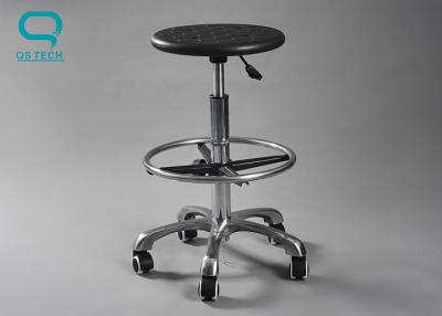 China Metal Gas Rod Adjustable Lab Chair 35-40mm Seat Thinckness PU Leather Material for sale