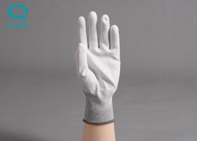 China XS-XXL Size PU Palm Coated ESD Nylon Gloves With Great Dexterity for sale