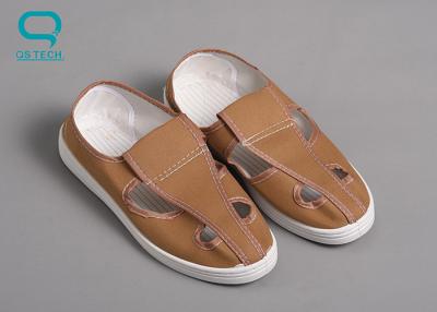 China Zapatos a prueba de calor del recinto limpio del ESD de la lona para la operación del tiempo largo en venta