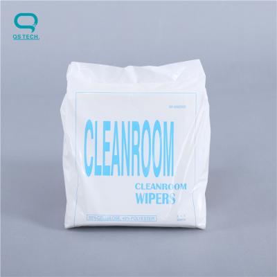 China 55% Microfiber 45% Polyester Camera Lens Wipe Cleanroom Wiper 52g/M2 Weight for sale