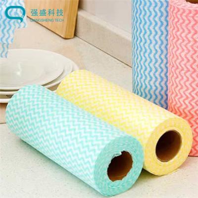 China Grease Cleaning Absorbent 55GSM Antibacterial Lazy Rag for sale