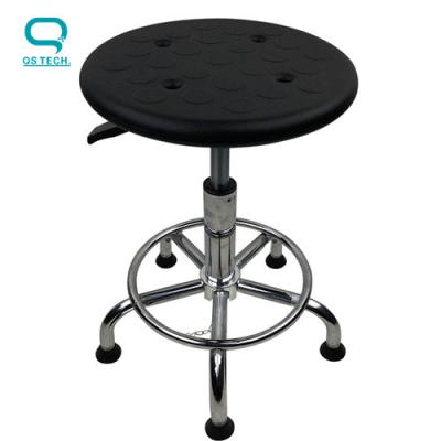 China PU 325x40mm Anti Static Stainless Steel ESD Adjustable Lab Stool for sale