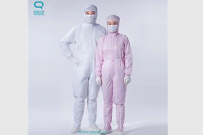 중국 약국 식품 가공을 위한 남녀 구별이 없는 의복 상하가 붙은 작업복에게 입히는 실용적 반대 정전기 작업복 판매용