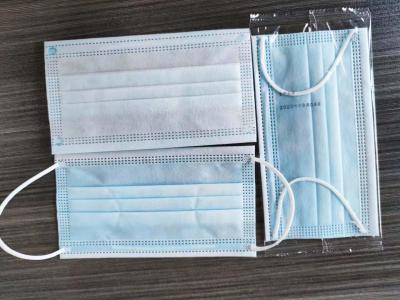 China 3 Layer Disposable Ear Hanging Face Mask 175mmX95mm CE Melt Blown for sale