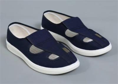 China Zapatos de trabajo estáticos antis de la lona del sitio limpio cuatro zapatos del ESD de los agujeros para las señoras en venta