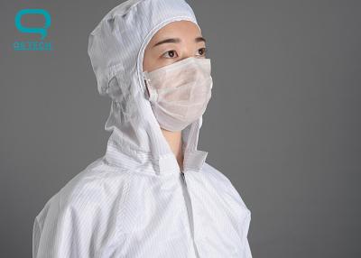 China 2.5mm Grid Clean Room Antistatic ESD Coverall Hooded Onesies Clothing for sale