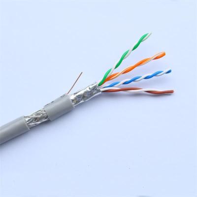 Китай Тип защищаемое двойное SFTP кабеля Lan 1000ft Cat5e покрытый с алюминиевой фольгой продается