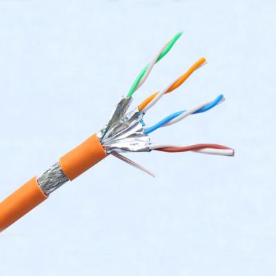 China rollo del cable de Ethernet del gato 7 del cable 23AWG del remiendo de 4Pairs Rj45 SFTP en venta