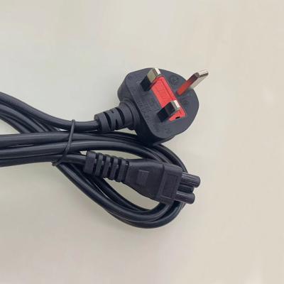 China Sunproof 0.5mm2 CCA 3 PIN UK Power Cable For Laptop Computer for sale