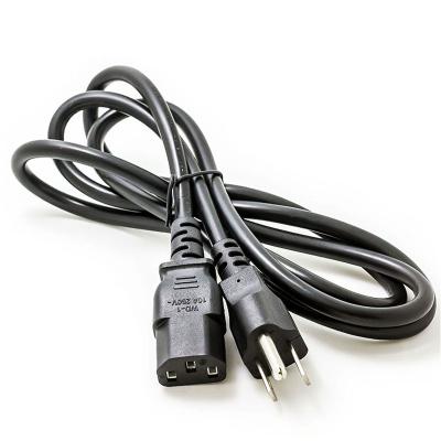 China US Plug 1m Computer Monitor Power Cord 250V AC power outlets for sale