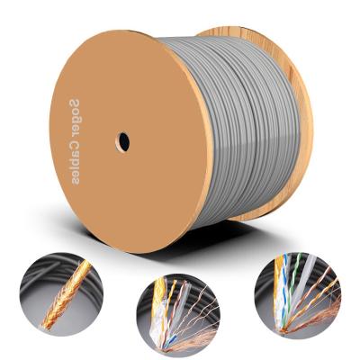 China 10 Gigabit 305m Cat6 SFTP Outdoor Cable With High Speed Transmission for sale