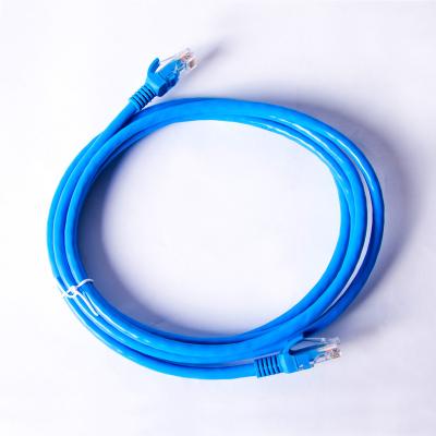 China HDPE Insulation 1.5m Ethernet Lan Cable  Blue CCA Cat6 UTP Patch Cord for sale