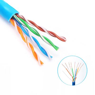 China High quality ethernet 305m lan cable 4pair bare copper utp cat5e network cables for sale