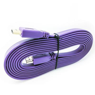 China Custom 24K Gold Plating Plug 3m Flat 3D HDMI 1080P Cable for sale