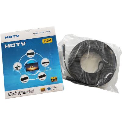 China High Speed 2.0 HDTV 10m 15m 4K 3D Flat HDMI Cable for sale