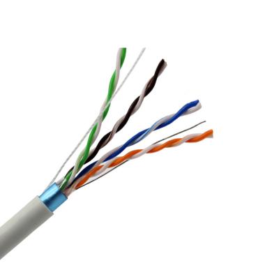 China Customized 300m FTP Cat5e Cable PVC Grey Bare Copper Wire for sale