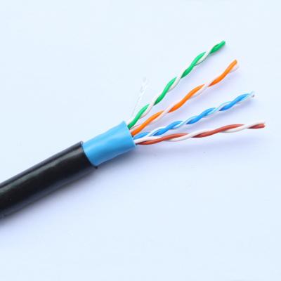 Chine Câble Ethernet imperméable extérieur de RoHS Cat5e de câble Ethernet de CCA Cat5e UTP à vendre