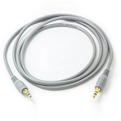China Gold Plated 3.5 To 3.5 Stereo Audio Cable Grey Independent Packaging for sale