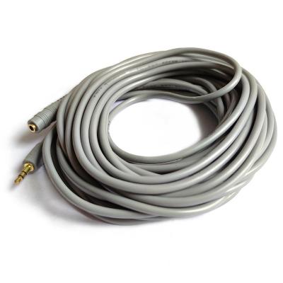 China Male To Female Stereo AUX Extender Cable Grey Color for sale