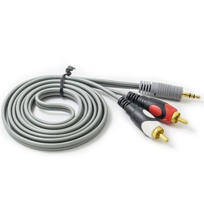 China OD 9.5mm 1.5m 3m 5m 3.5mm To 2 RCA Stereo Cable for sale