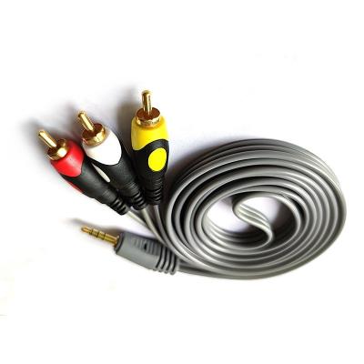 China Pure Copper RCA Stereo AUX Cable 5m 10m One To Three Speaker Cable for sale