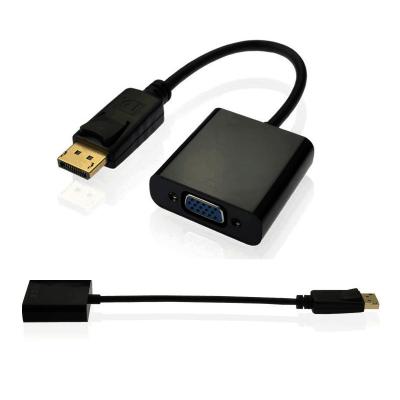 China DP To VGA Conversion Cable Notebook Projector Dispalyport To VGA Adapter for sale
