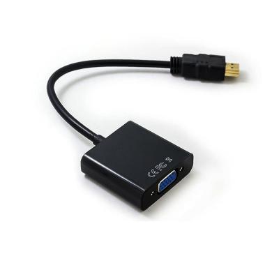 China 720p 1080p HD HDMI TO VGA Adapter With Audio Cable Computer To Monitor Converter for sale