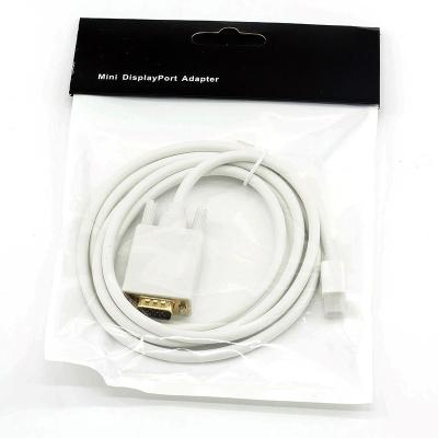 China HD Male To Male 1080P Mini Displayport To VGA Adapter Computer To Projector for sale