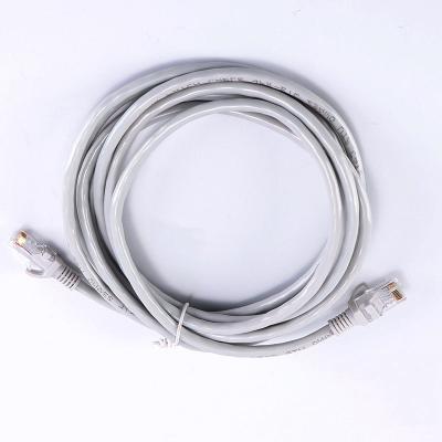 China Computer RJ45 Connector Copper Wire Cat5e Patch Cord Grey PVC Jacket for sale